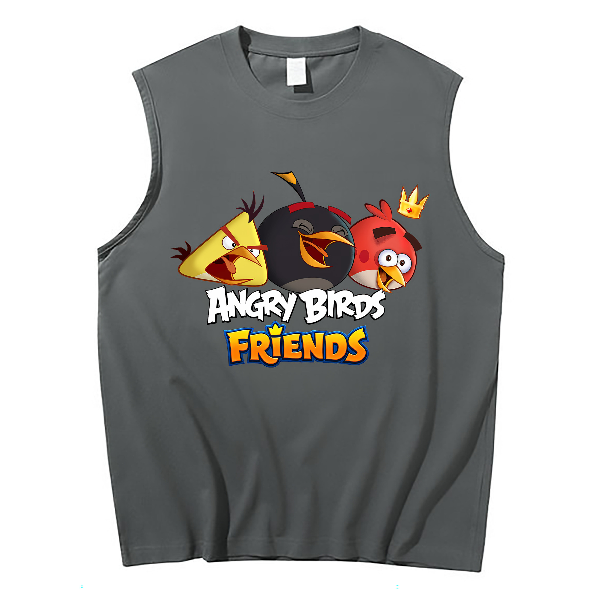 （画像用） Angry Birds アングリーバード コットン100％タンクトップ（フロントプリント）